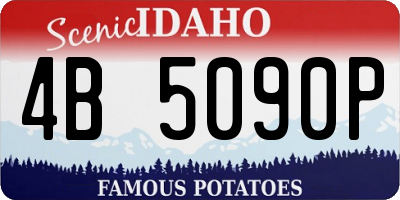 ID license plate 4B5090P