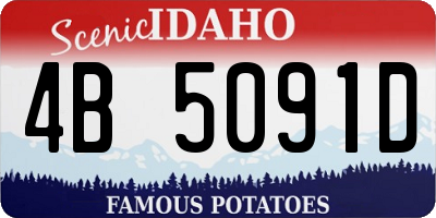 ID license plate 4B5091D