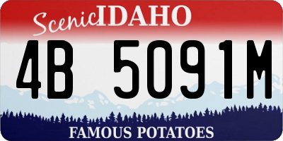 ID license plate 4B5091M