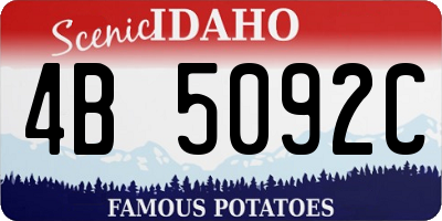 ID license plate 4B5092C