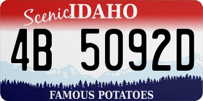 ID license plate 4B5092D