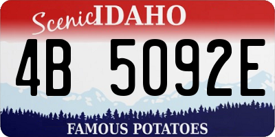 ID license plate 4B5092E