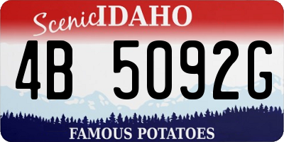 ID license plate 4B5092G