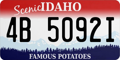 ID license plate 4B5092I