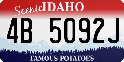 ID license plate 4B5092J
