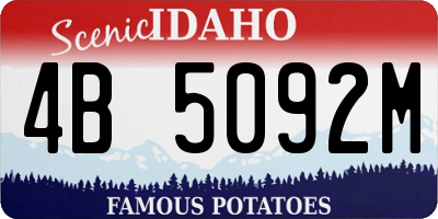 ID license plate 4B5092M
