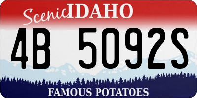 ID license plate 4B5092S