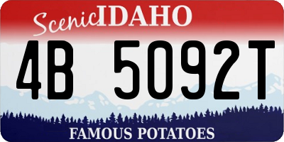ID license plate 4B5092T