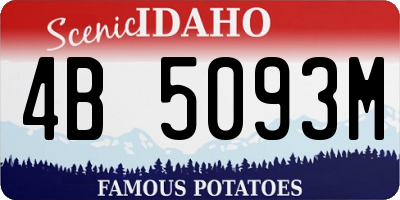 ID license plate 4B5093M