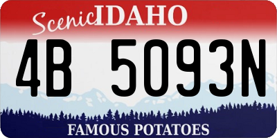 ID license plate 4B5093N