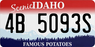 ID license plate 4B5093S