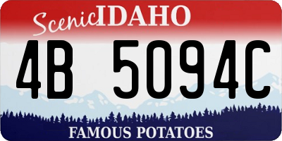 ID license plate 4B5094C