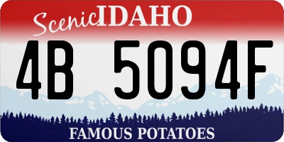 ID license plate 4B5094F