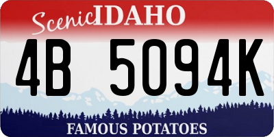 ID license plate 4B5094K