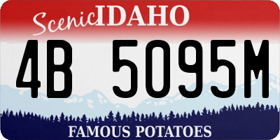 ID license plate 4B5095M