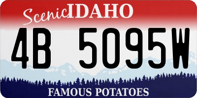 ID license plate 4B5095W