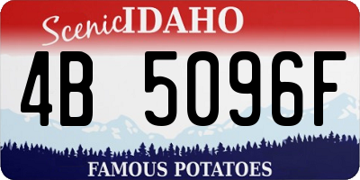 ID license plate 4B5096F