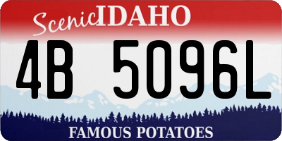 ID license plate 4B5096L