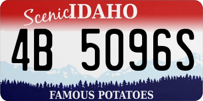 ID license plate 4B5096S