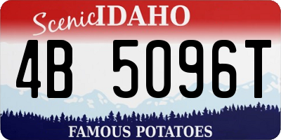 ID license plate 4B5096T