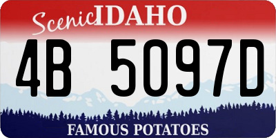 ID license plate 4B5097D