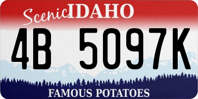 ID license plate 4B5097K