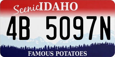 ID license plate 4B5097N