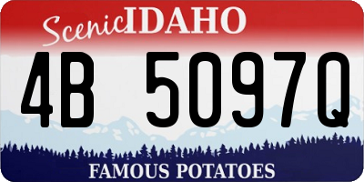 ID license plate 4B5097Q