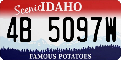 ID license plate 4B5097W