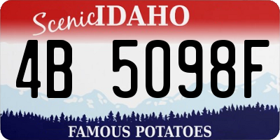 ID license plate 4B5098F