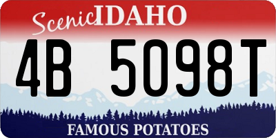 ID license plate 4B5098T