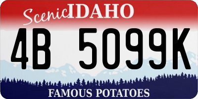 ID license plate 4B5099K