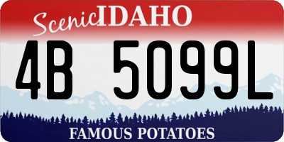 ID license plate 4B5099L