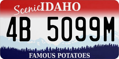 ID license plate 4B5099M