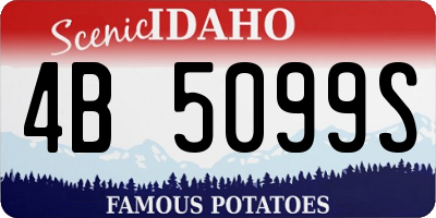 ID license plate 4B5099S