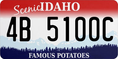 ID license plate 4B5100C