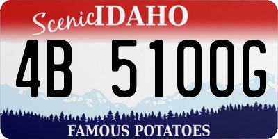 ID license plate 4B5100G