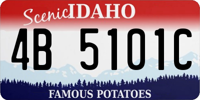 ID license plate 4B5101C