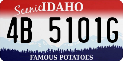ID license plate 4B5101G