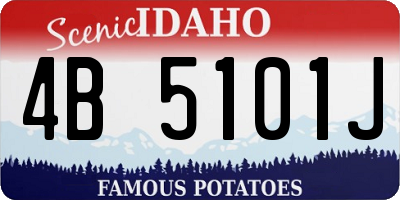 ID license plate 4B5101J