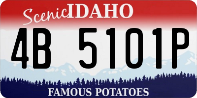 ID license plate 4B5101P