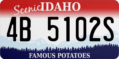 ID license plate 4B5102S