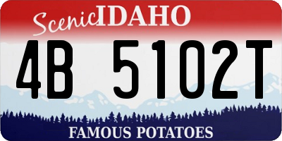 ID license plate 4B5102T