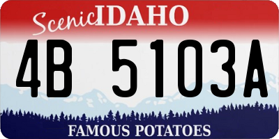 ID license plate 4B5103A