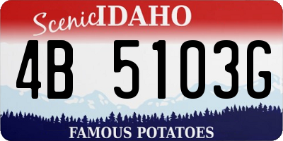 ID license plate 4B5103G