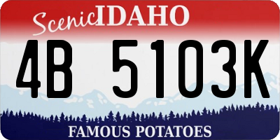 ID license plate 4B5103K
