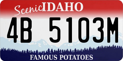 ID license plate 4B5103M