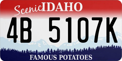 ID license plate 4B5107K