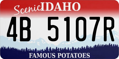 ID license plate 4B5107R