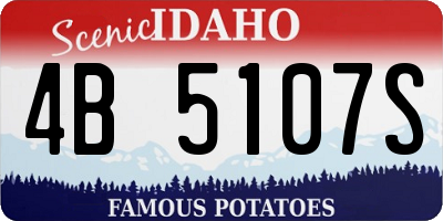 ID license plate 4B5107S